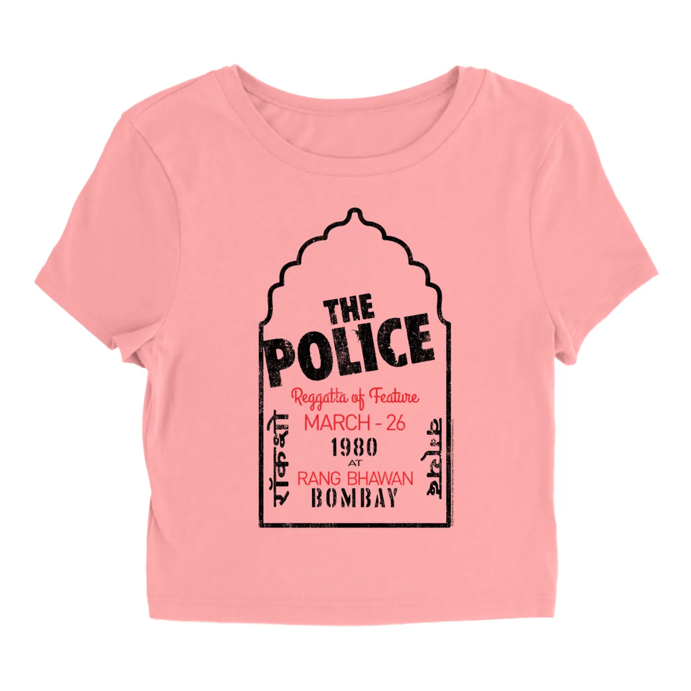 The Police Women's T-Shirt | Bombay 1980 Concert The Police Baby Tee