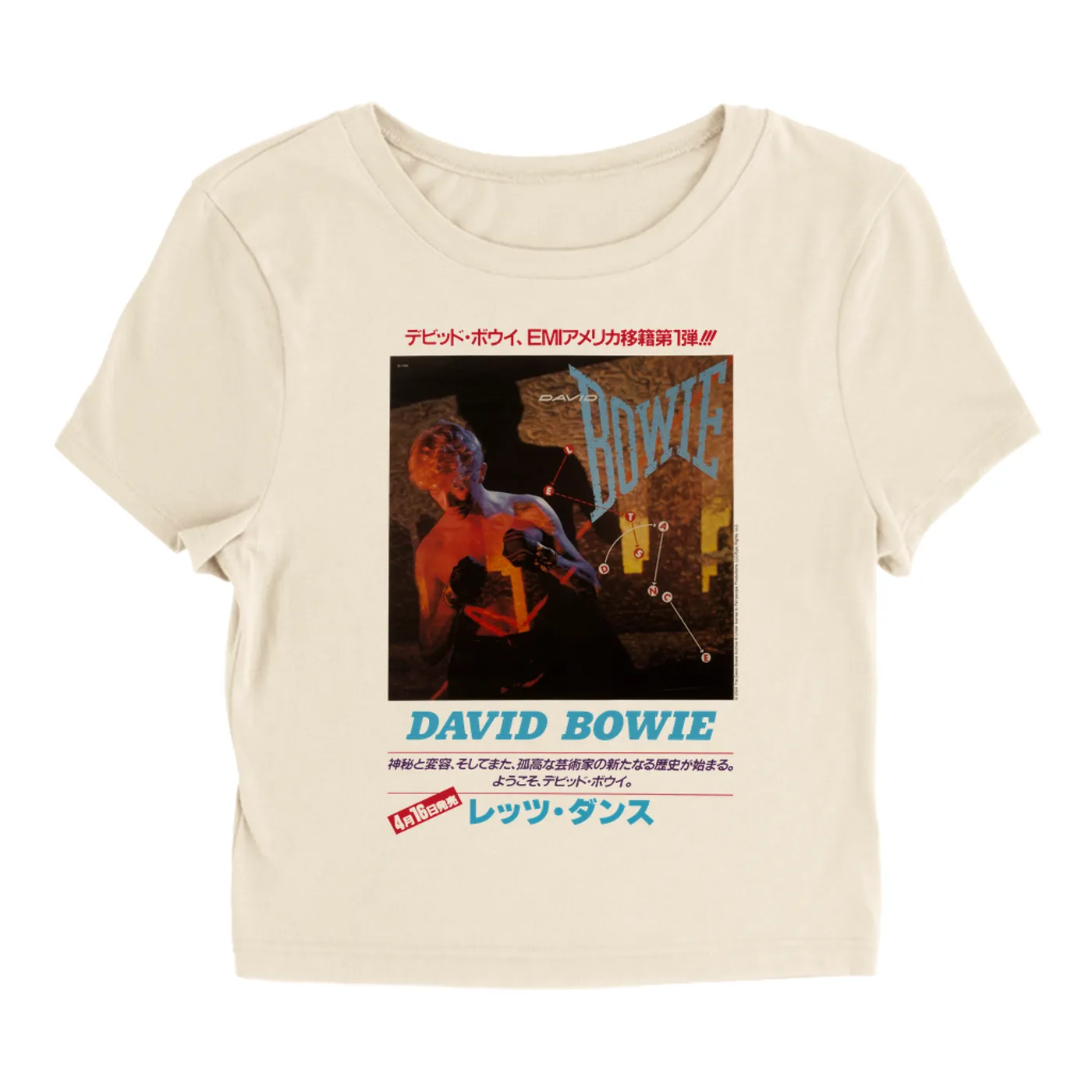 David Bowie Women's T-Shirt | Let's Dance Japan Concert Poster David Bowie Baby Tee