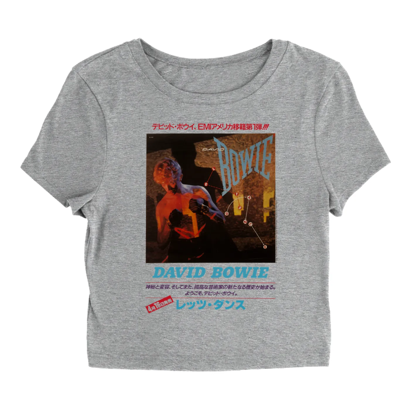 David Bowie Women's T-Shirt | Let's Dance Japan Concert Poster David Bowie Baby Tee