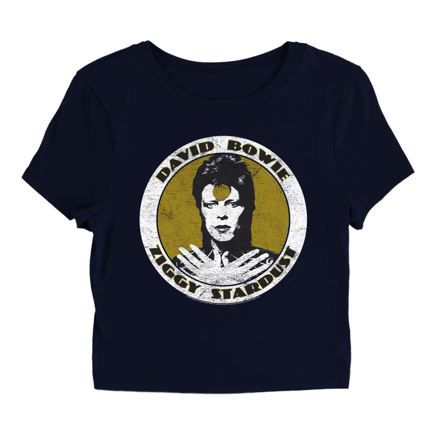 David Bowie Women's T-Shirt | Golden Bowie As Ziggy Stardust (Merchbar Exclusive) David Bowie Baby Tee