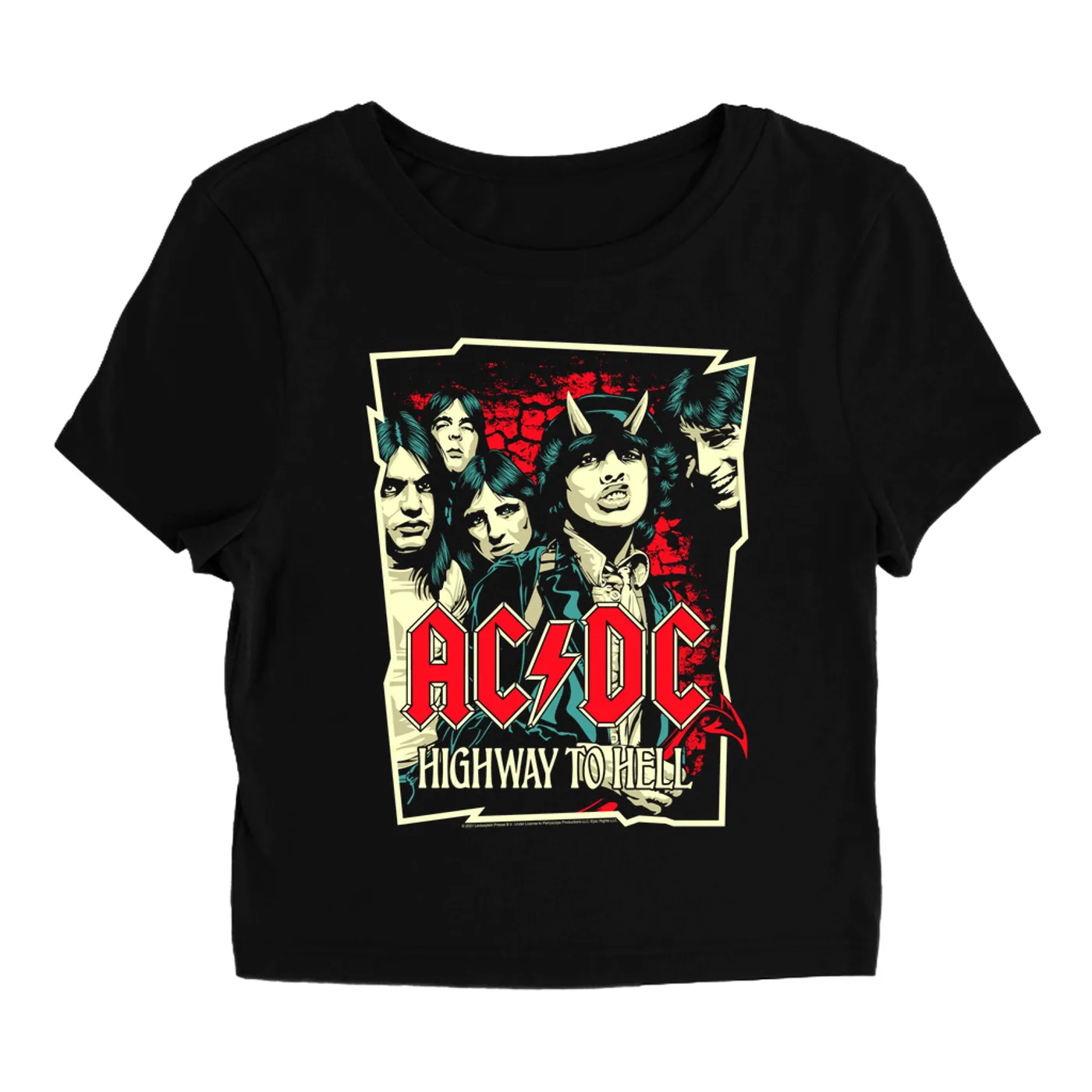 AC/DC Women's T-Shirt | Highway To Hell Red Design ACDC Baby Tee