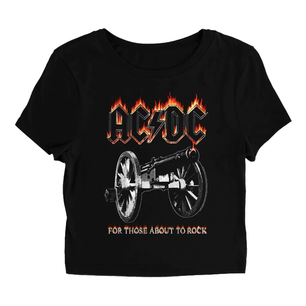 Women's T-Shirt | For Those About To Rock Flame Cannon Baby Tee