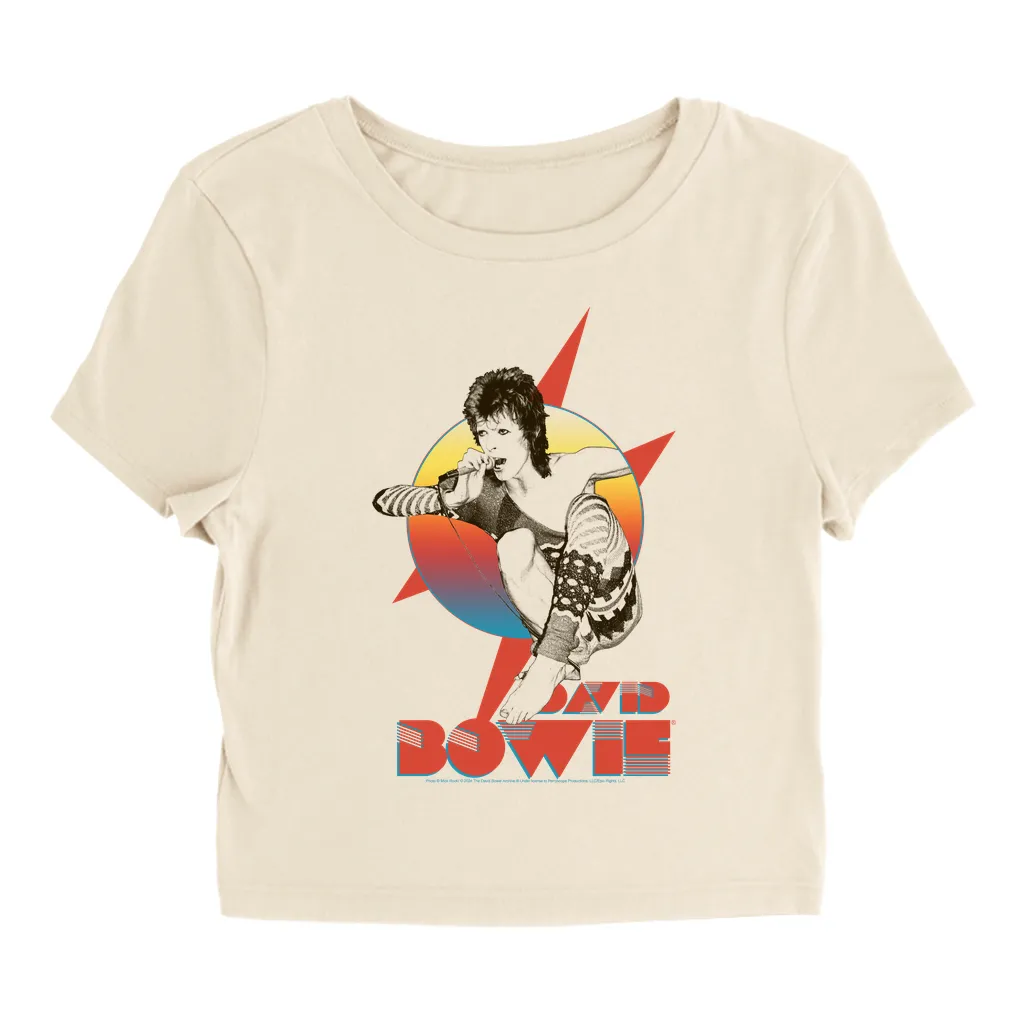 Women's T-Shirt | Bowie Performing Colorful Design Baby Tee