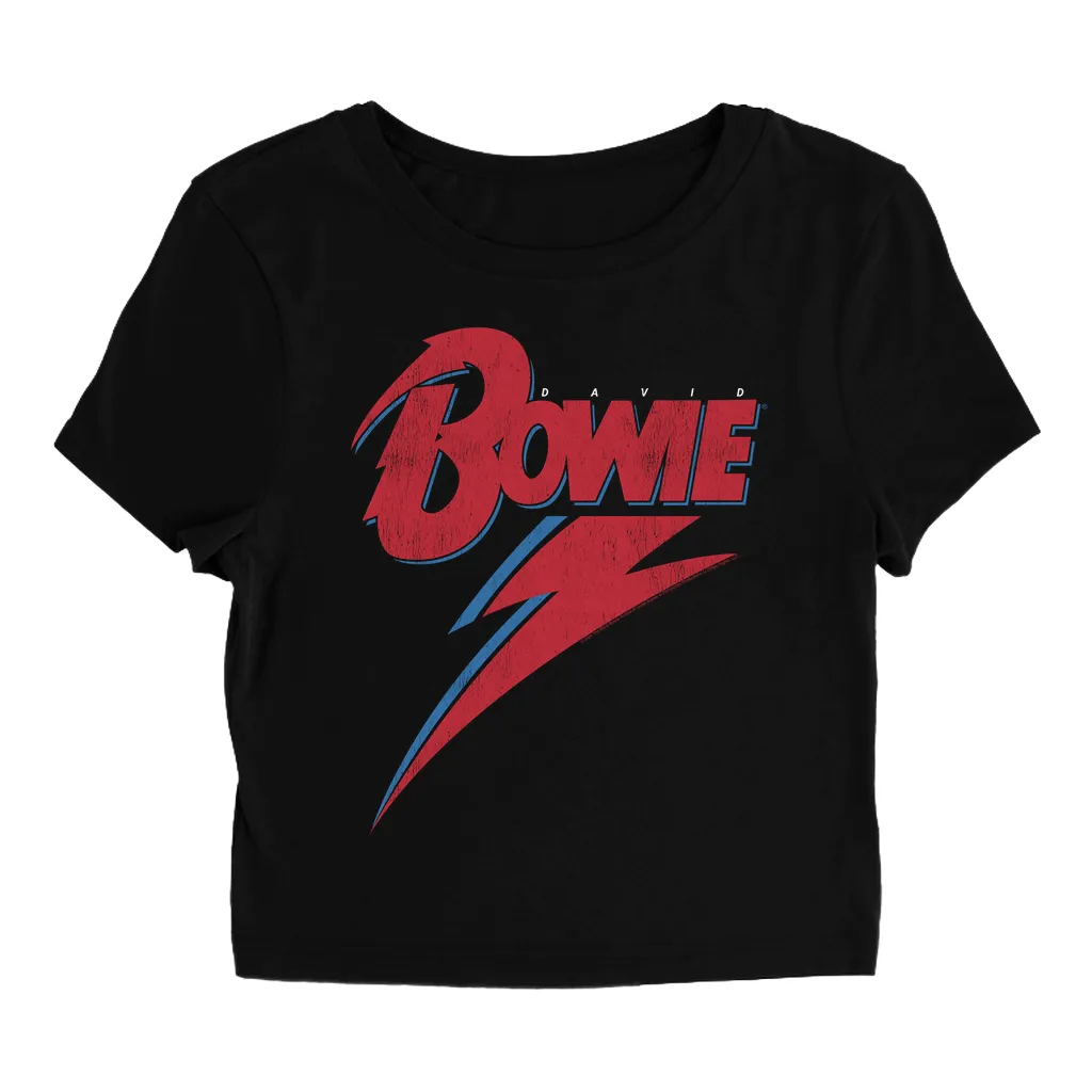 Women's T-Shirt | Contemporary Lightning Bolt Logo Distressed Baby Tee