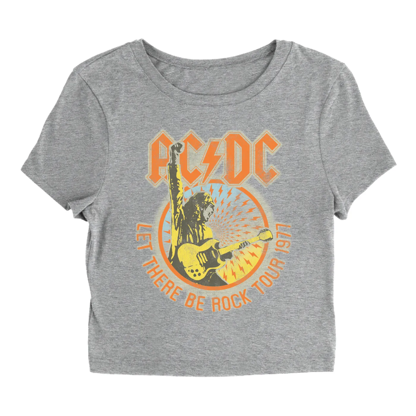 AC/DC Women's T-Shirt | Let There Be Rock Tour 1977 ACDC Baby Tee