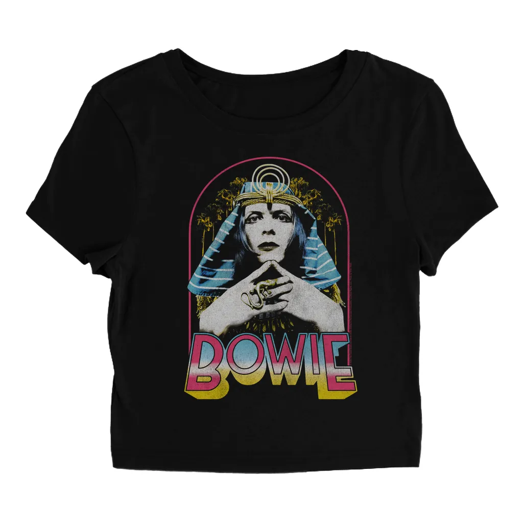 Women's T-Shirt | Bowie Sphinx Distressed Baby Tee