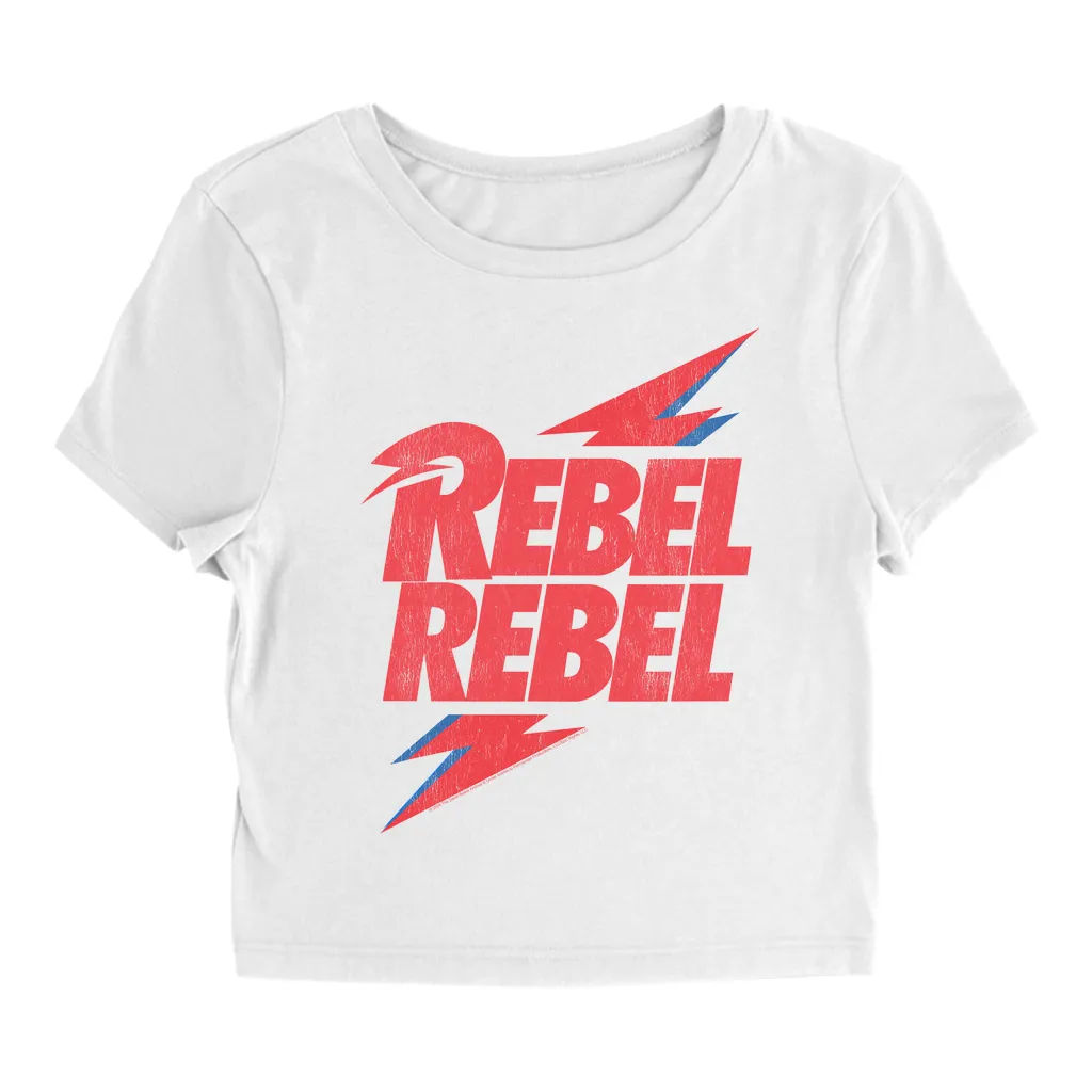 Women's T-Shirt | Rebel Rebel Lightning Bolt Distressed (Equineop Exclusive) Baby Tee