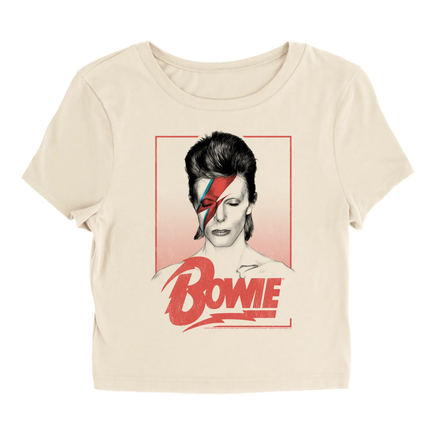 David Bowie Women's T-Shirt | Aladdin Sane Bowie Red Image (Merchbar Exclusive) David Bowie Baby Tee