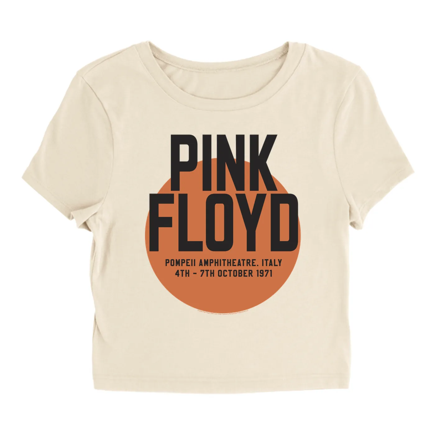 Pink Floyd Women's T-Shirt | Pompeii 1971 Concert Poster (Merchbar Exclusive) Pink Floyd Baby Tee