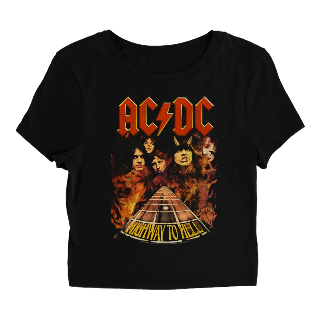 Women's T-Shirt | Highway To Hell In Flames Baby Tee