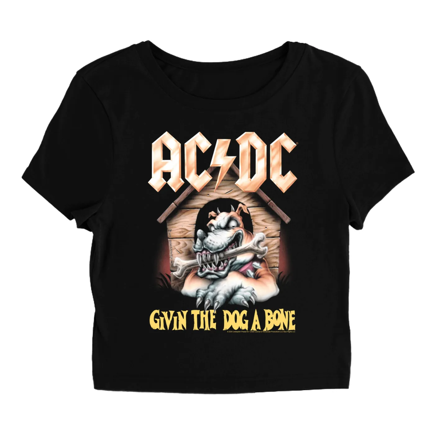 AC/DC Women's T-Shirt | Givin The Dog A Bone Design ACDC Baby Tee