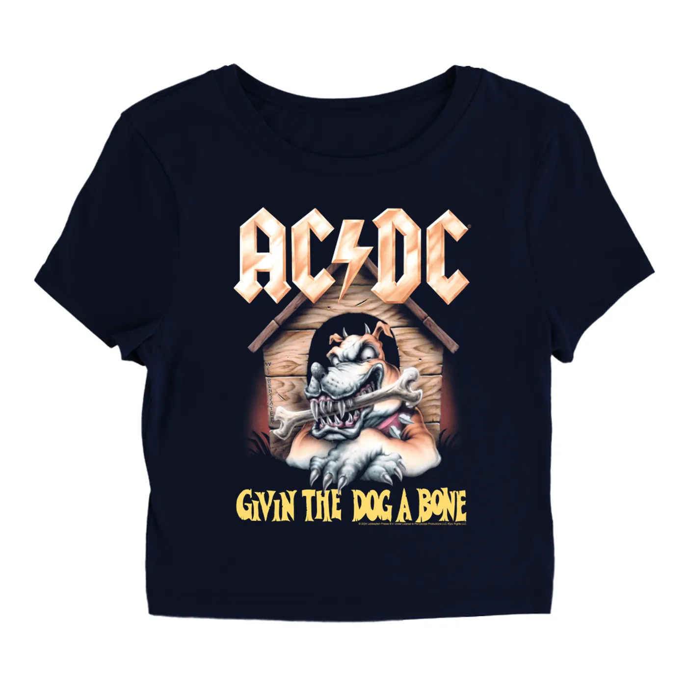 AC/DC Women's T-Shirt | Givin The Dog A Bone Design ACDC Baby Tee