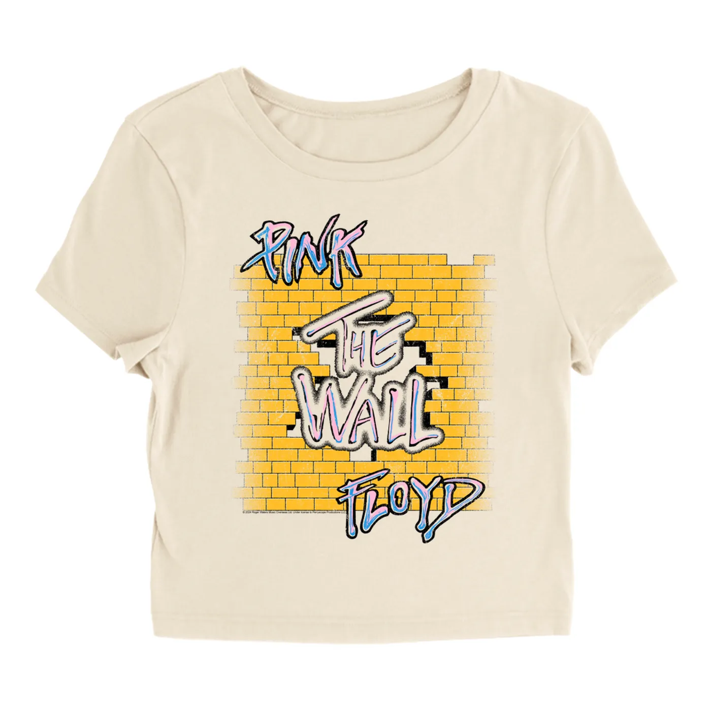 Pink Floyd Women's T-Shirt | Pink Blue The Wall (Merchbar Exclusive) Pink Floyd Baby Tee