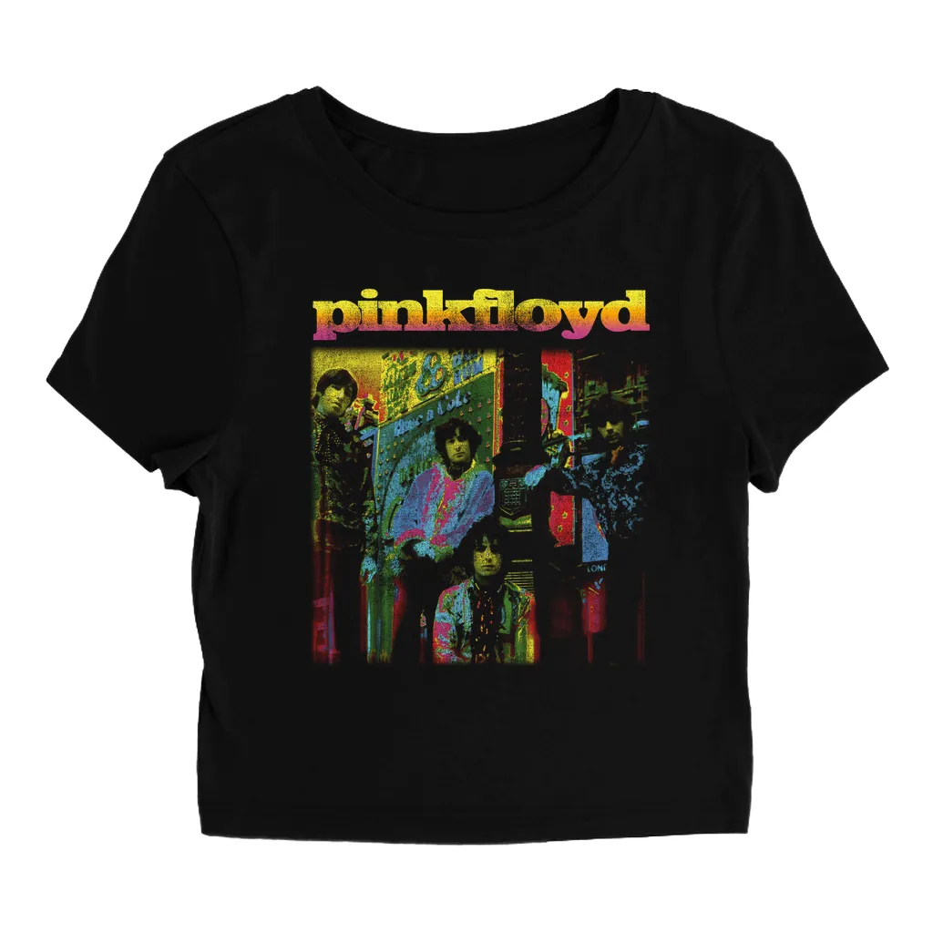 Women's T-Shirt | Retro Psychedelic Group Shot Distressed Baby Tee