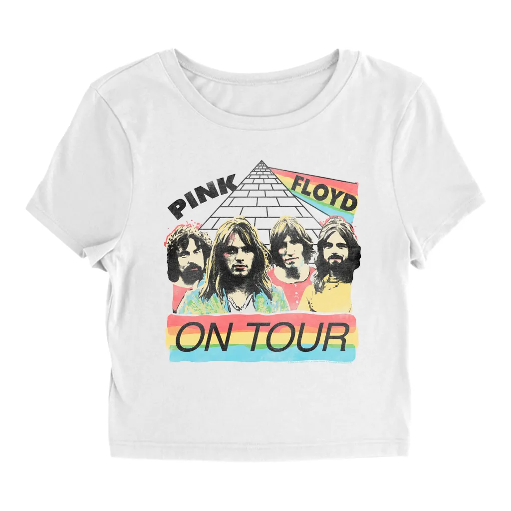 Women's T-Shirt | 1980 Live In Concert Colorful Design Distressed Baby Tee