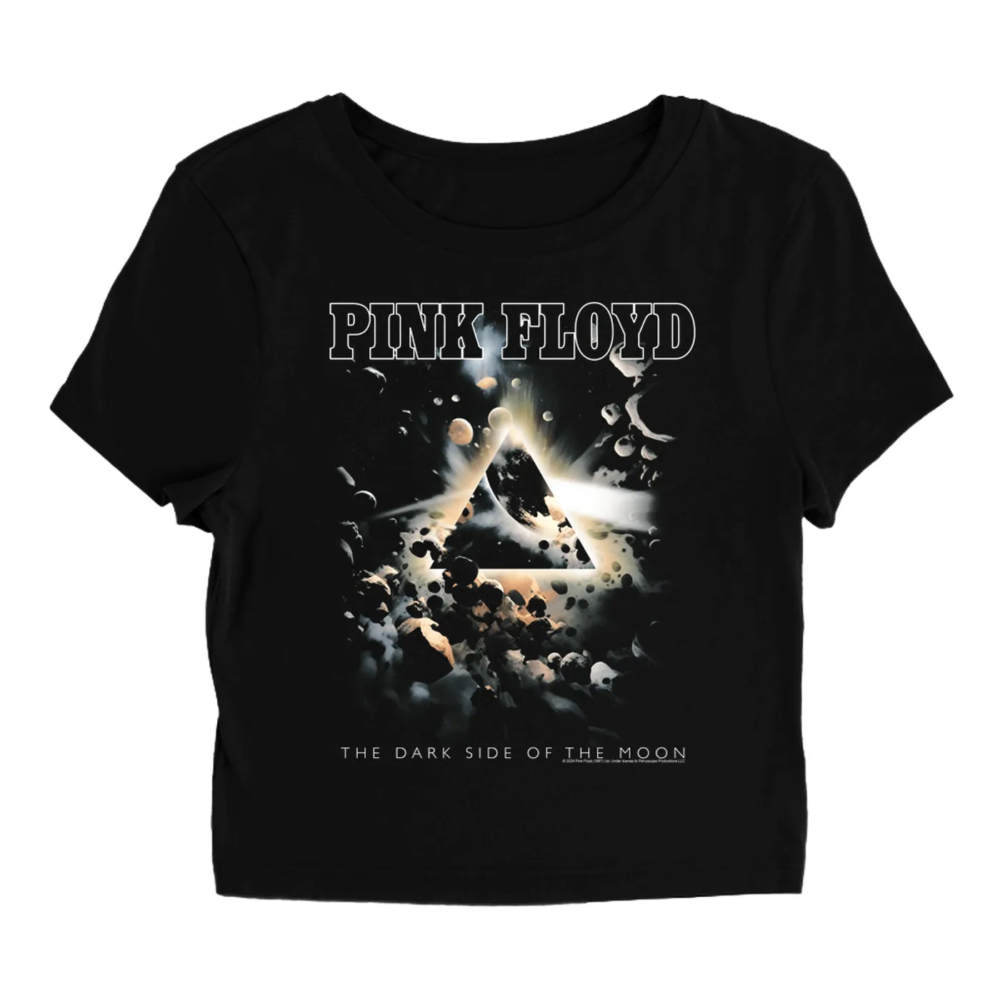 Pink Floyd Women's T-Shirt | Orbit Burst Dark Side Of The Moon (Merchbar Exclusive) Pink Floyd Baby Tee