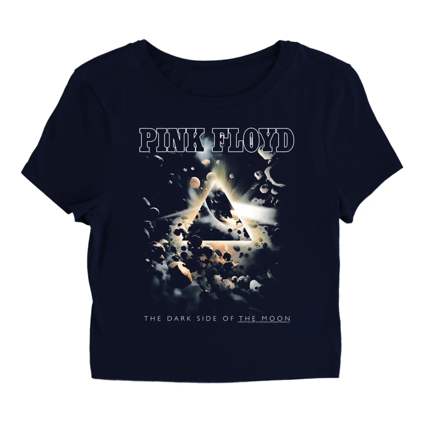 Pink Floyd Women's T-Shirt | Orbit Burst Dark Side Of The Moon (Merchbar Exclusive) Pink Floyd Baby Tee