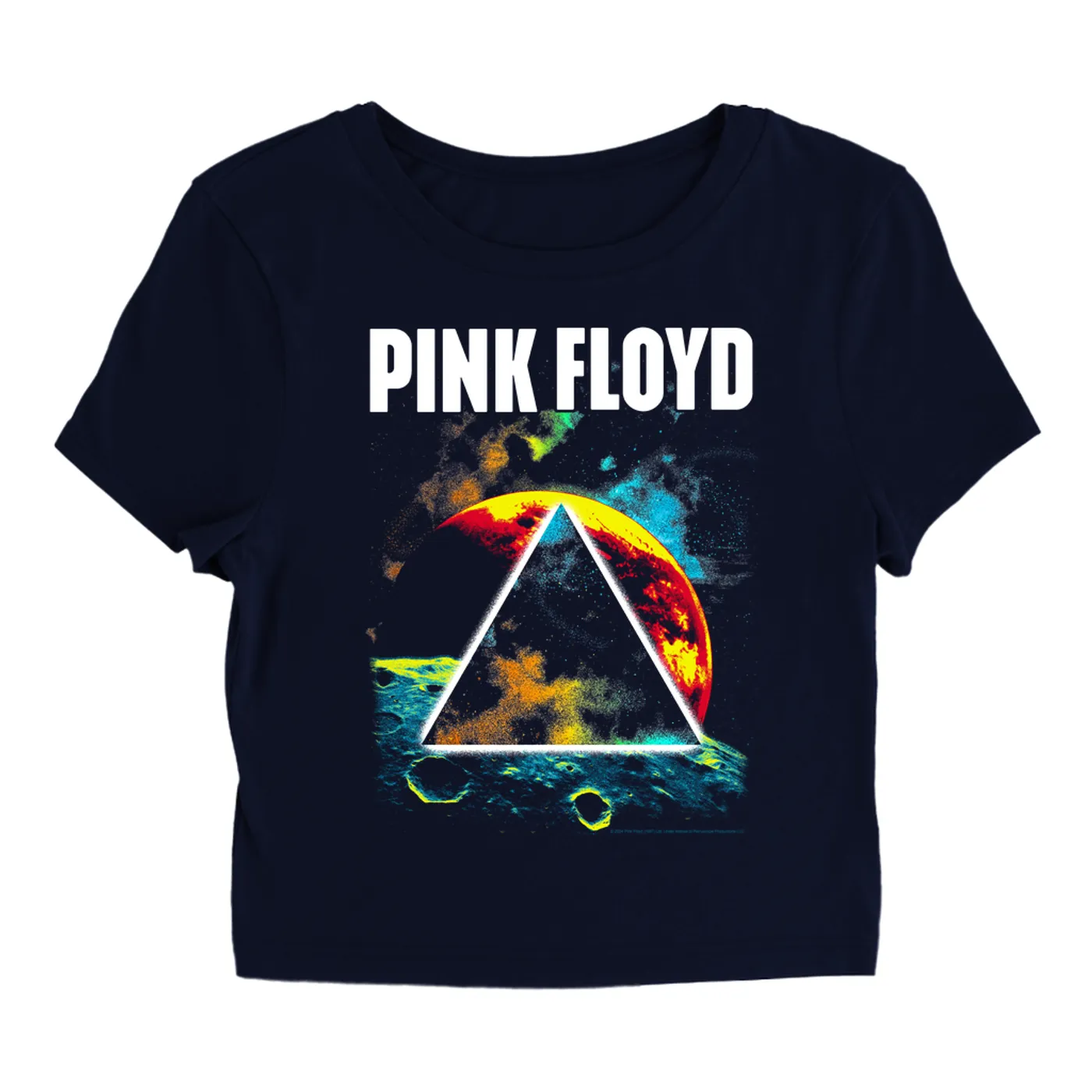Pink Floyd Women's T-Shirt | Multi-Colored Dark Side Of The Moon Galaxy (Merchbar Exclusive) Pink Floyd Baby Tee