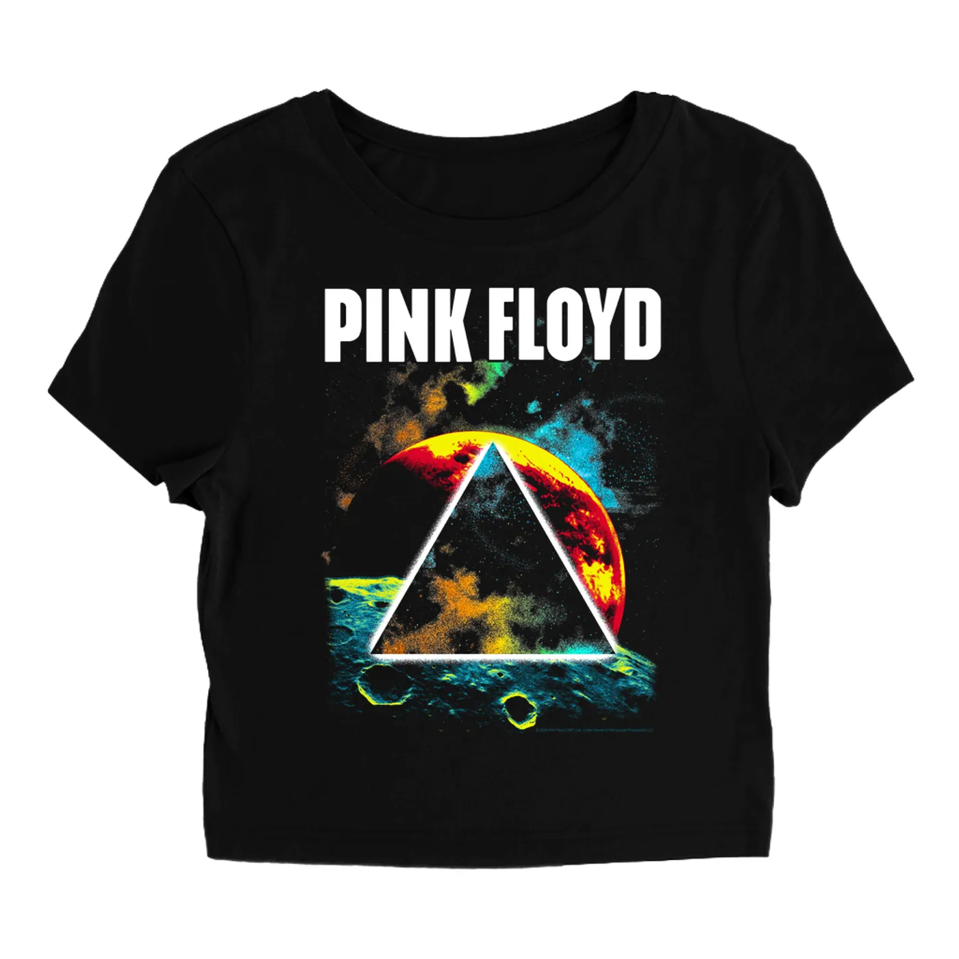 Pink Floyd Women's T-Shirt | Multi-Colored Dark Side Of The Moon Galaxy (Merchbar Exclusive) Pink Floyd Baby Tee