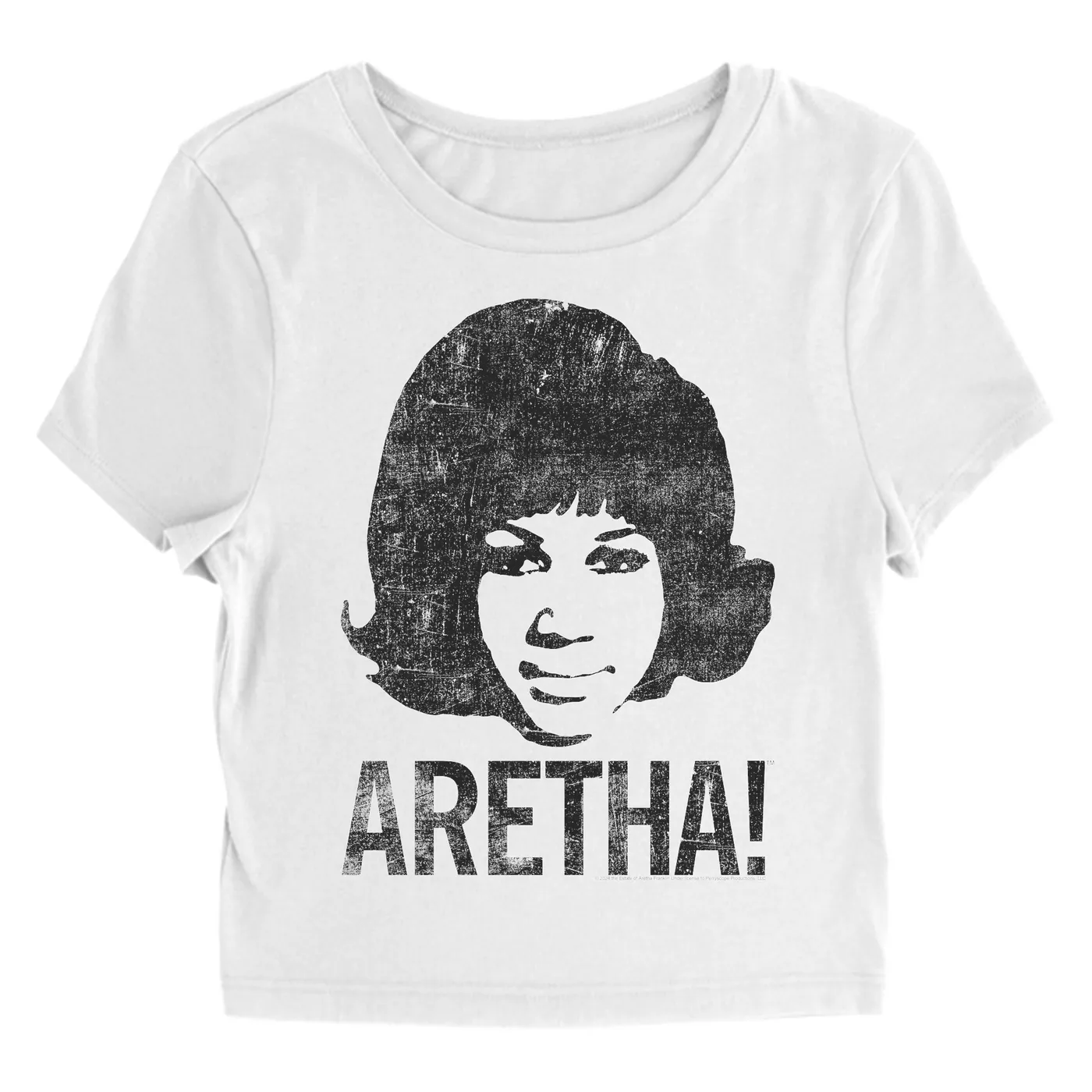 Aretha Franklin Women's T-Shirt | 1964 Aretha! Distressed Aretha Franklin Baby Tee