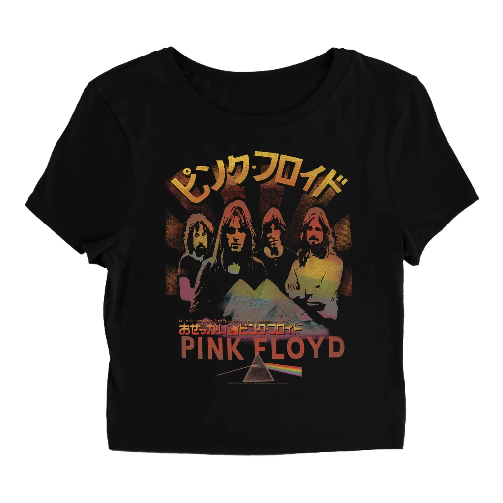 Women's T-Shirt | Prism & Pyramids Japanese Poster Distressed Baby Tee