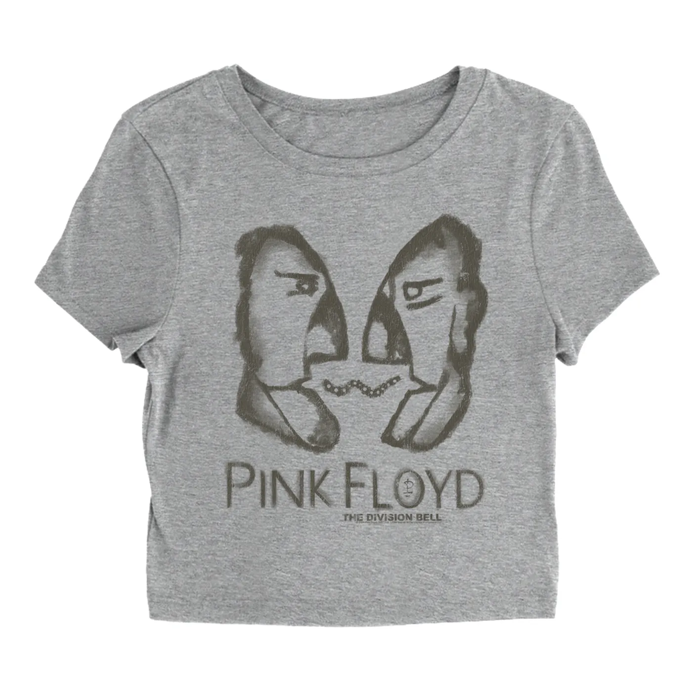 Pink Floyd Women's T-Shirt | Bioworld Division Bell Pencil Sketch Pink Floyd Baby Tee