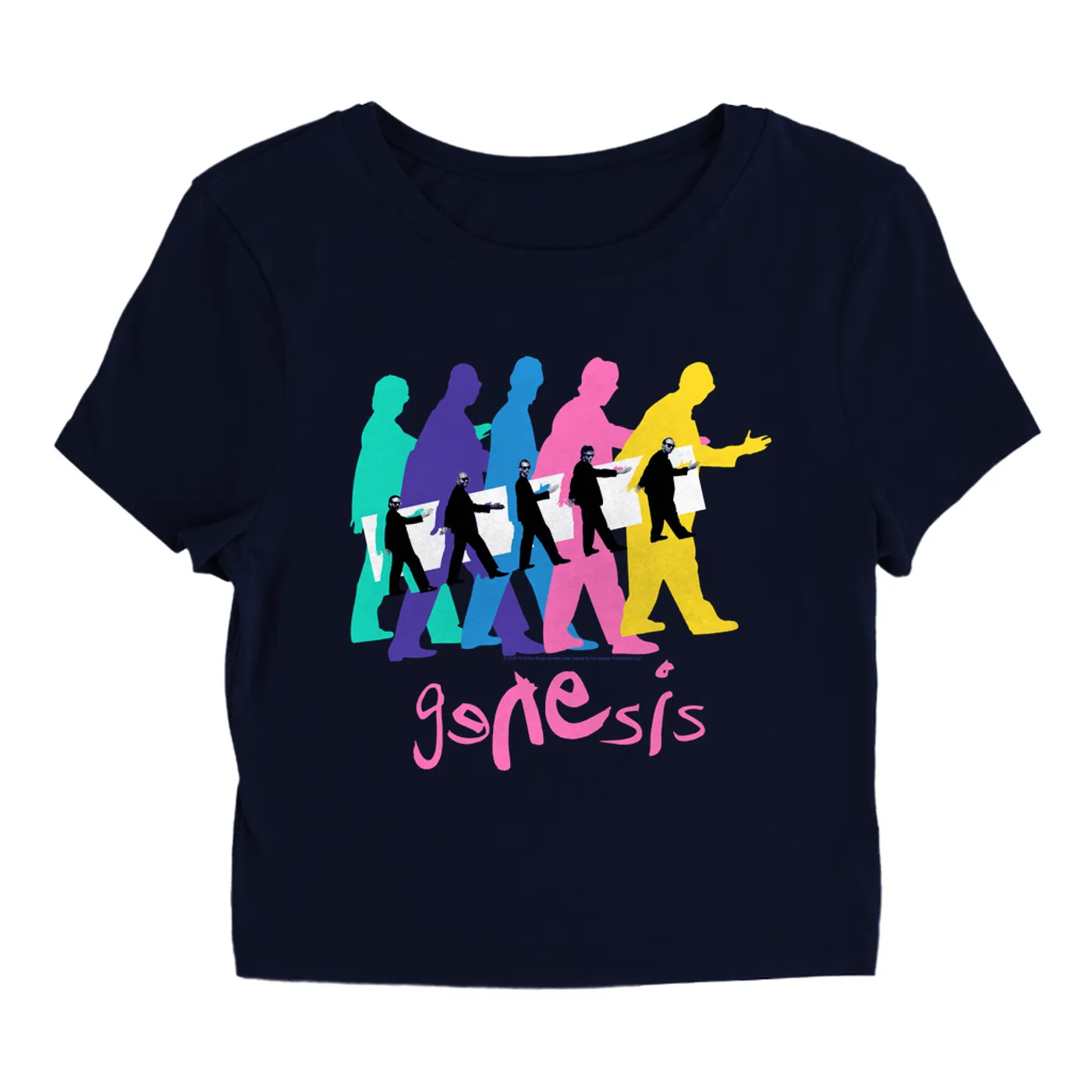 Genesis Women's T-Shirt | We Can't Dance Colorful Ombre Genesis Baby Tee