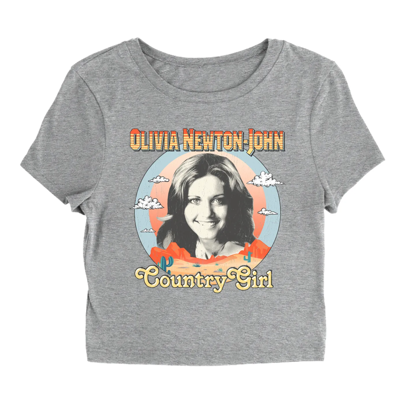 Olivia Newton-John Women's T-Shirt | Country Girl Landscape Design (Merchbar Exclusive) Olivia Newton John Baby Tee