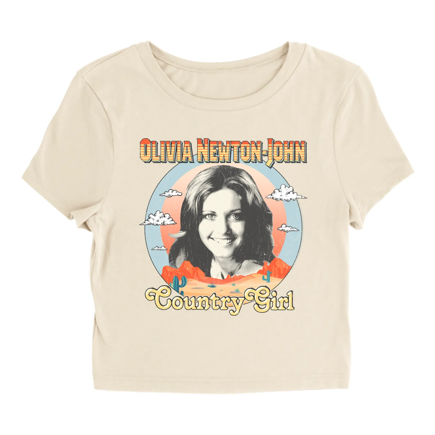Olivia Newton-John Women's T-Shirt | Country Girl Landscape Design (Merchbar Exclusive) Olivia Newton John Baby Tee