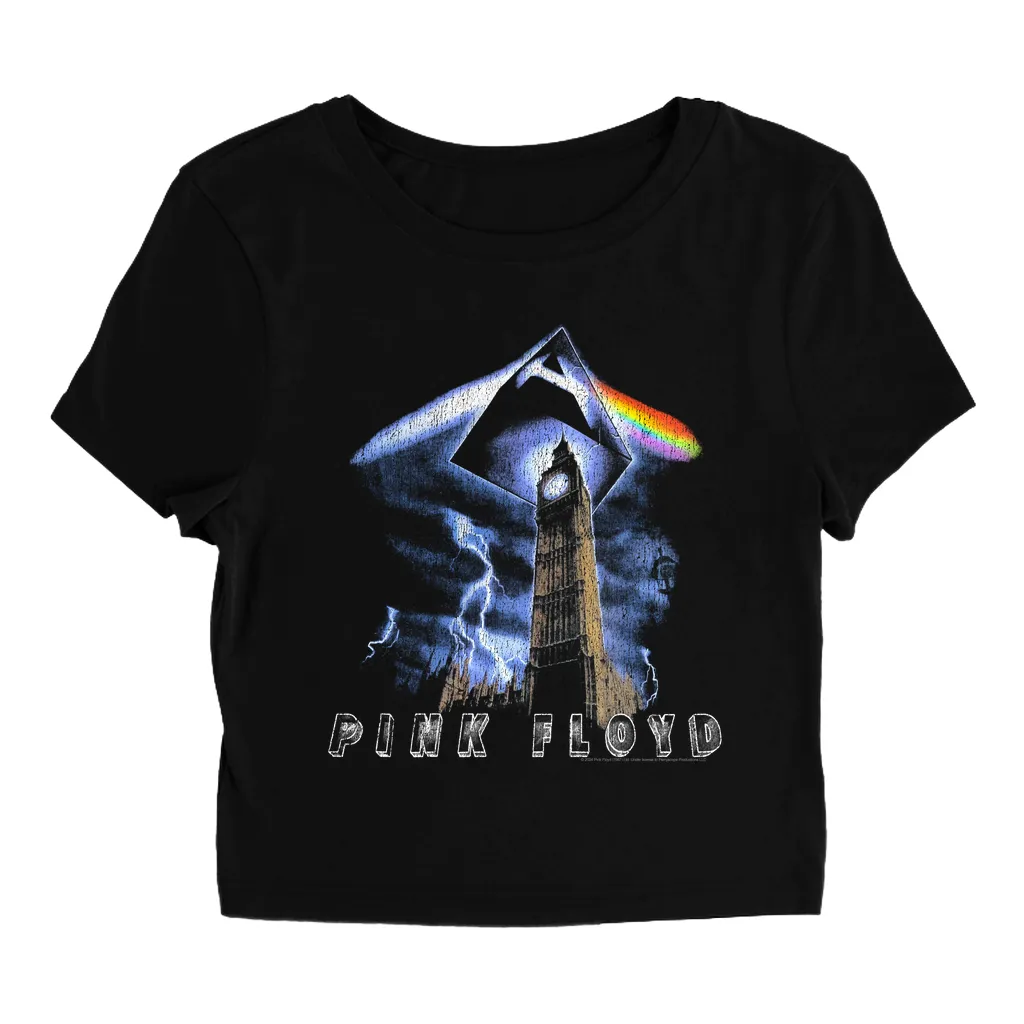 Women's T-Shirt | Dark Side In London Distressed Baby Tee