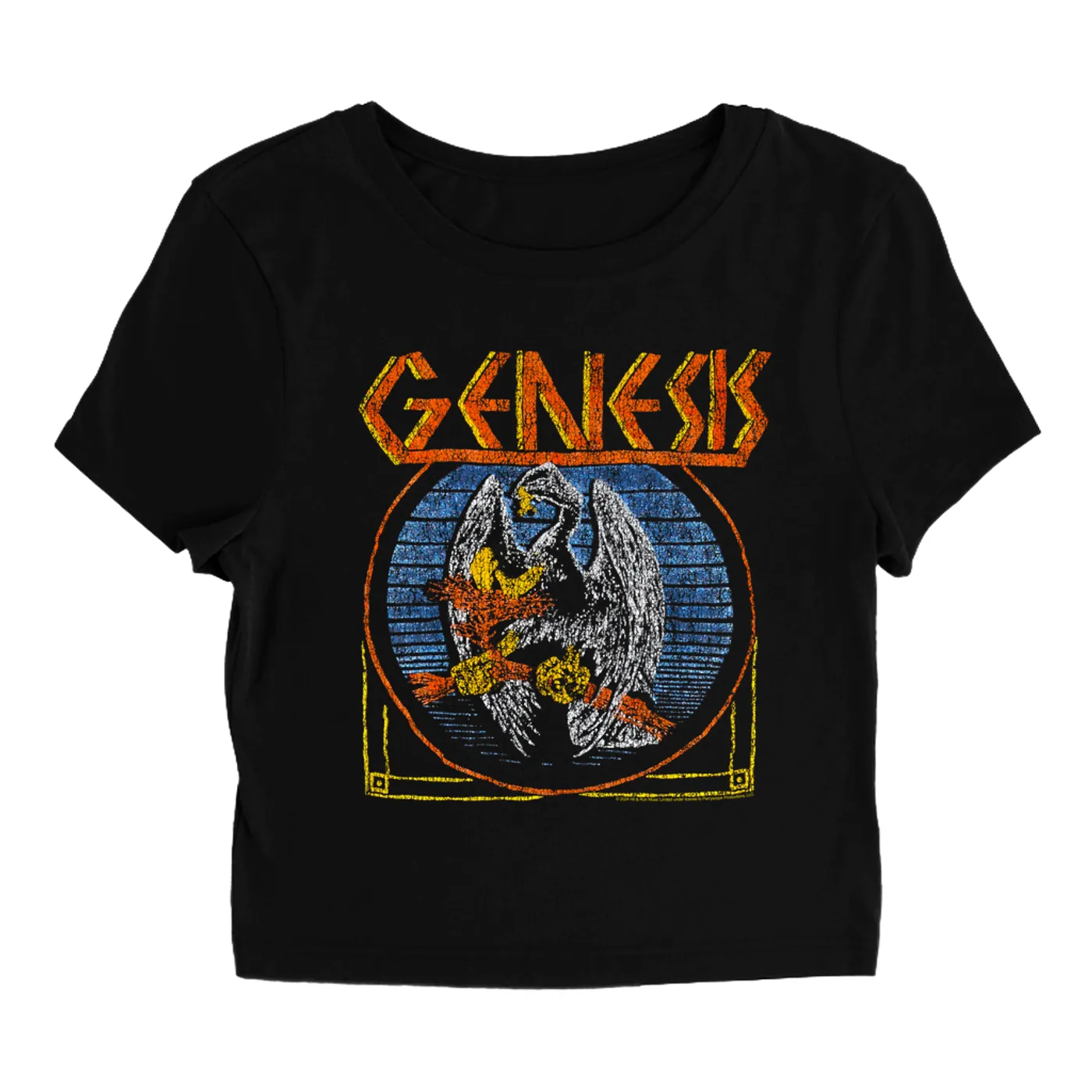 Genesis Women's T-Shirt | Retro Vintage Eagle Distressed Genesis Baby Tee
