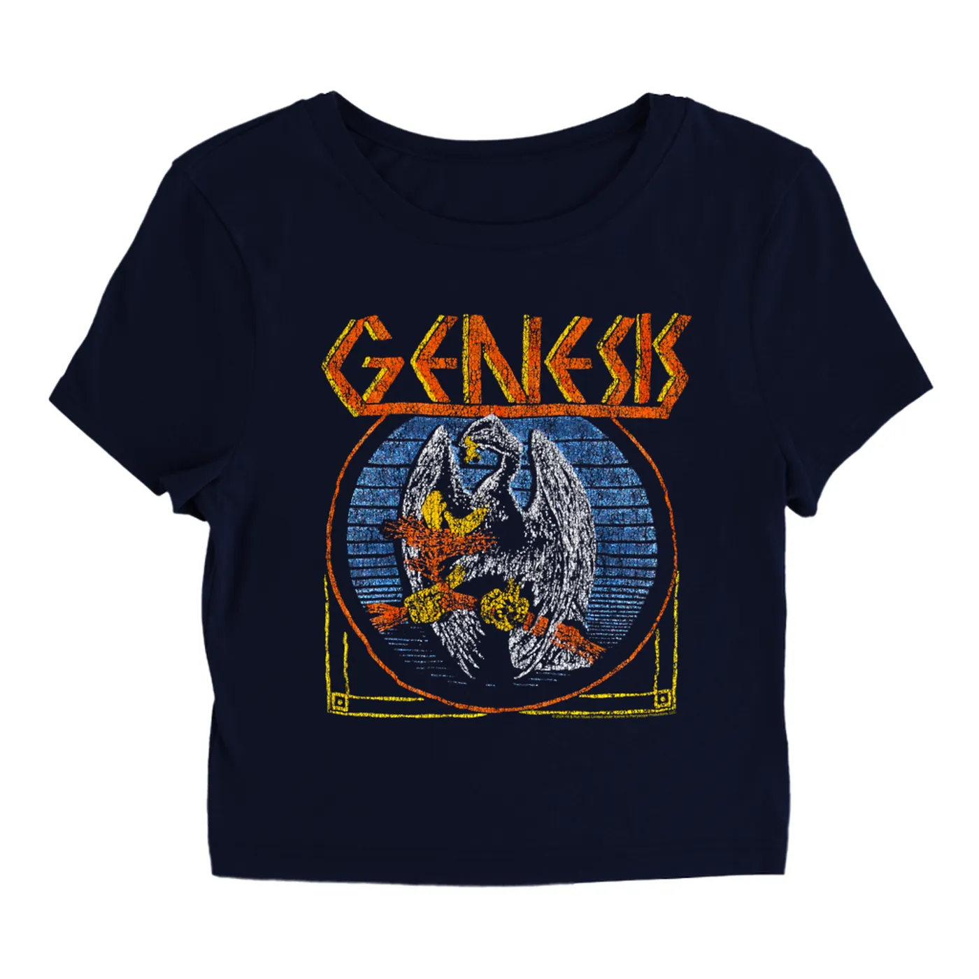 Genesis Women's T-Shirt | Retro Vintage Eagle Distressed Genesis Baby Tee