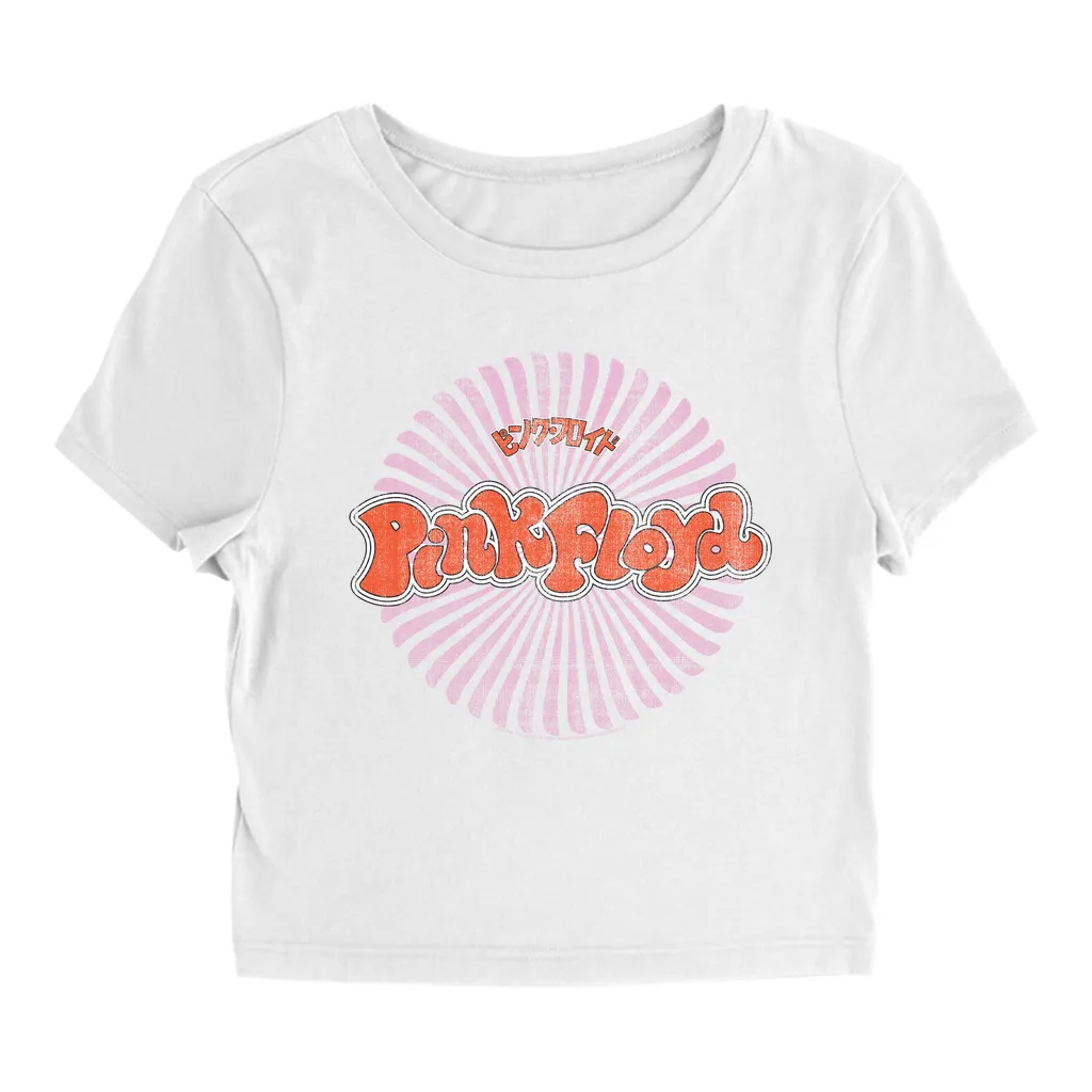 Women's T-Shirt | Red Pink Japan Logo Distressed Baby Tee