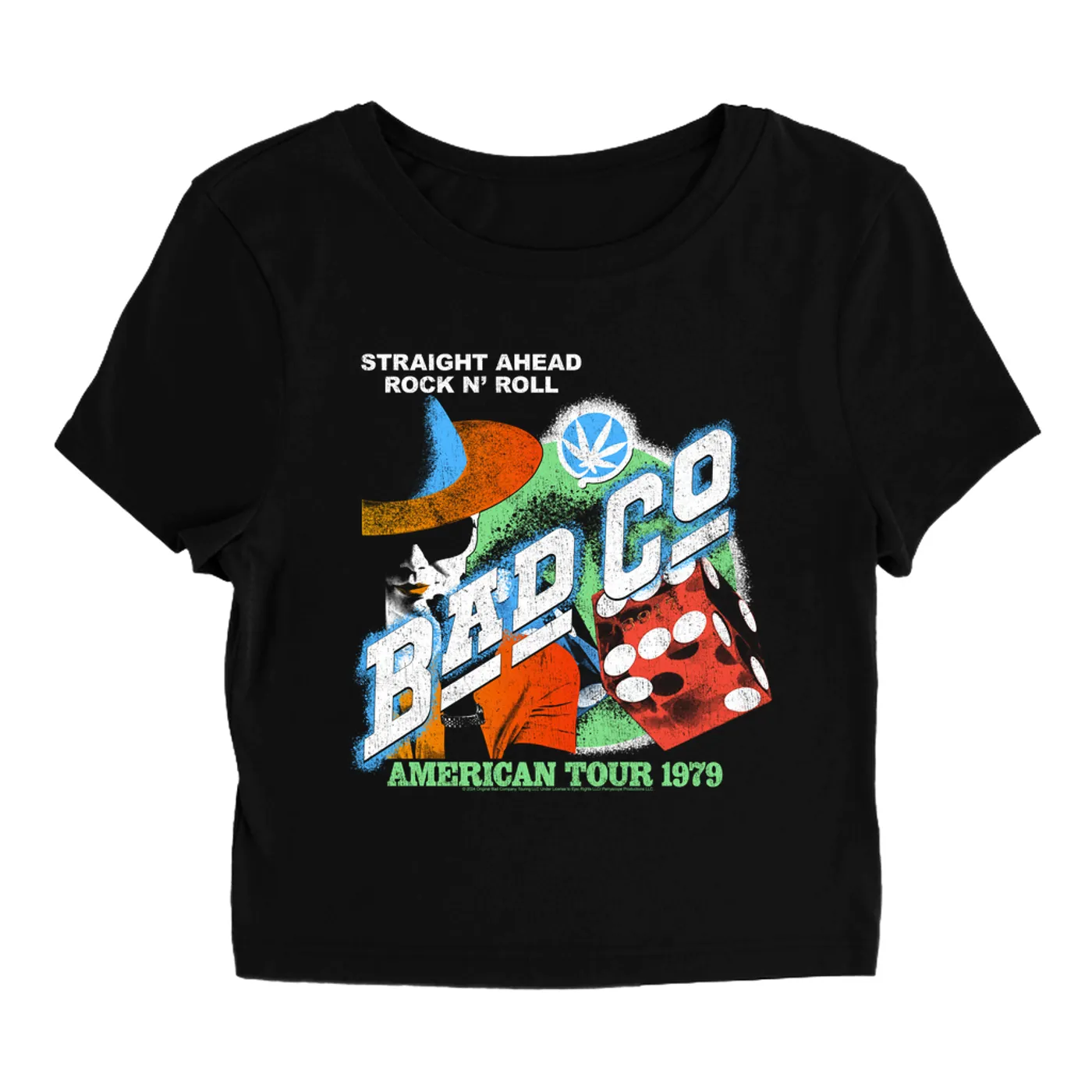 Bad Company Women's T-Shirt | American Tour 1979 Vintage Distressed Bad Company Baby Tee
