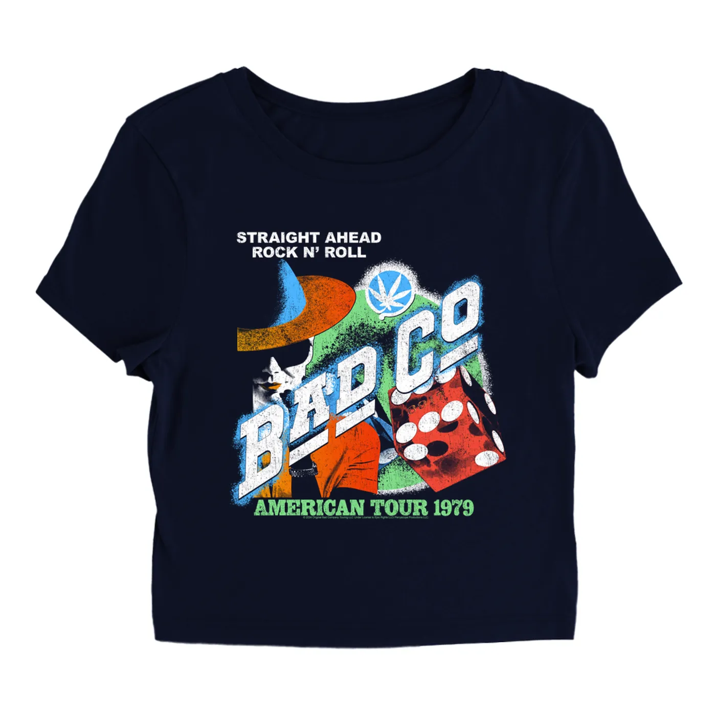 Bad Company Women's T-Shirt | American Tour 1979 Vintage Distressed Bad Company Baby Tee