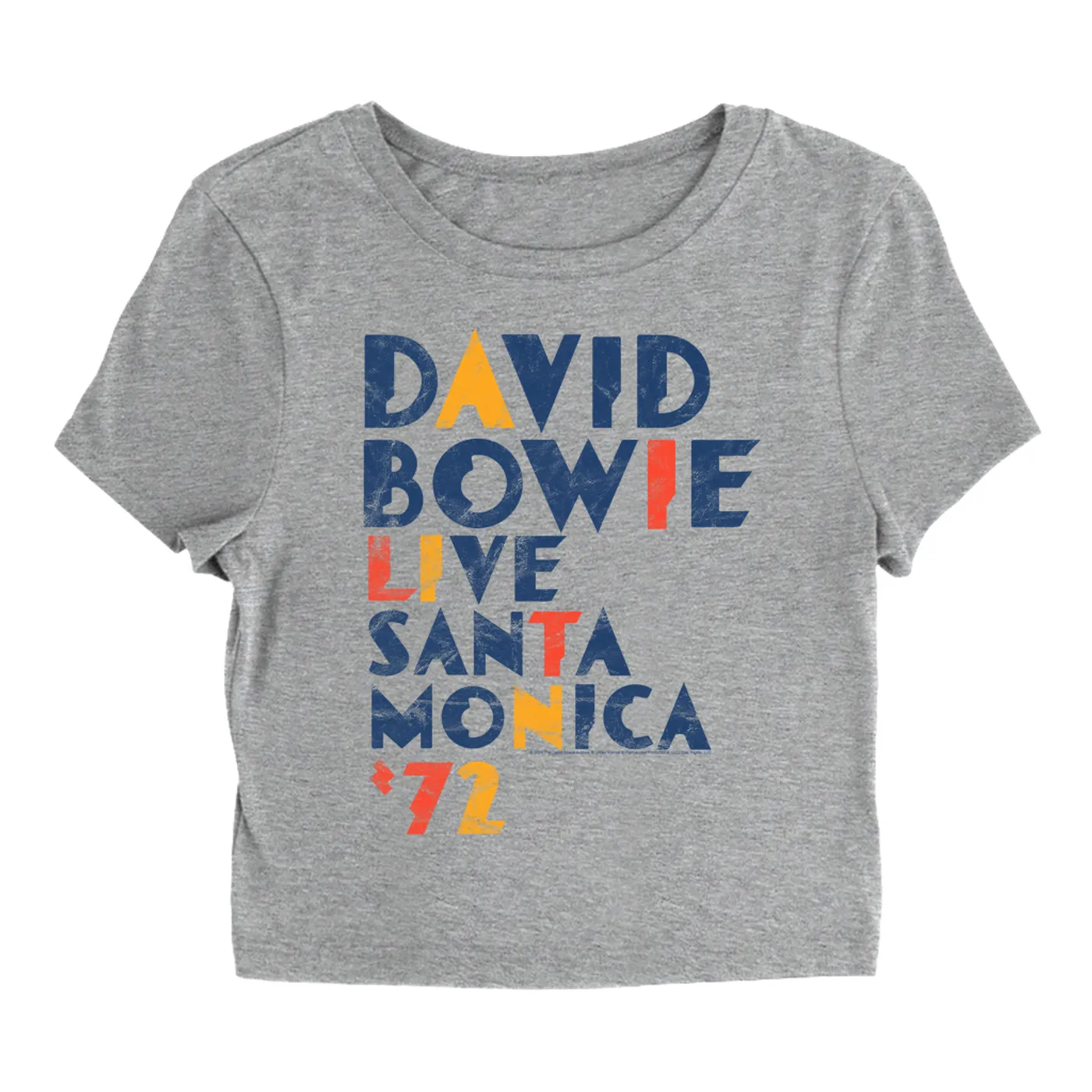David Bowie Women's T-Shirt | LIVE In Santa Monica 1972 Distressed David Bowie Baby Tee
