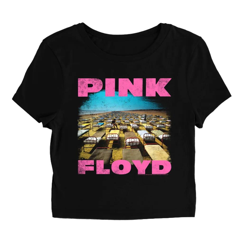 Women's T-Shirt | Hot Pink Momentary Lapse Beds Distressed Baby Tee