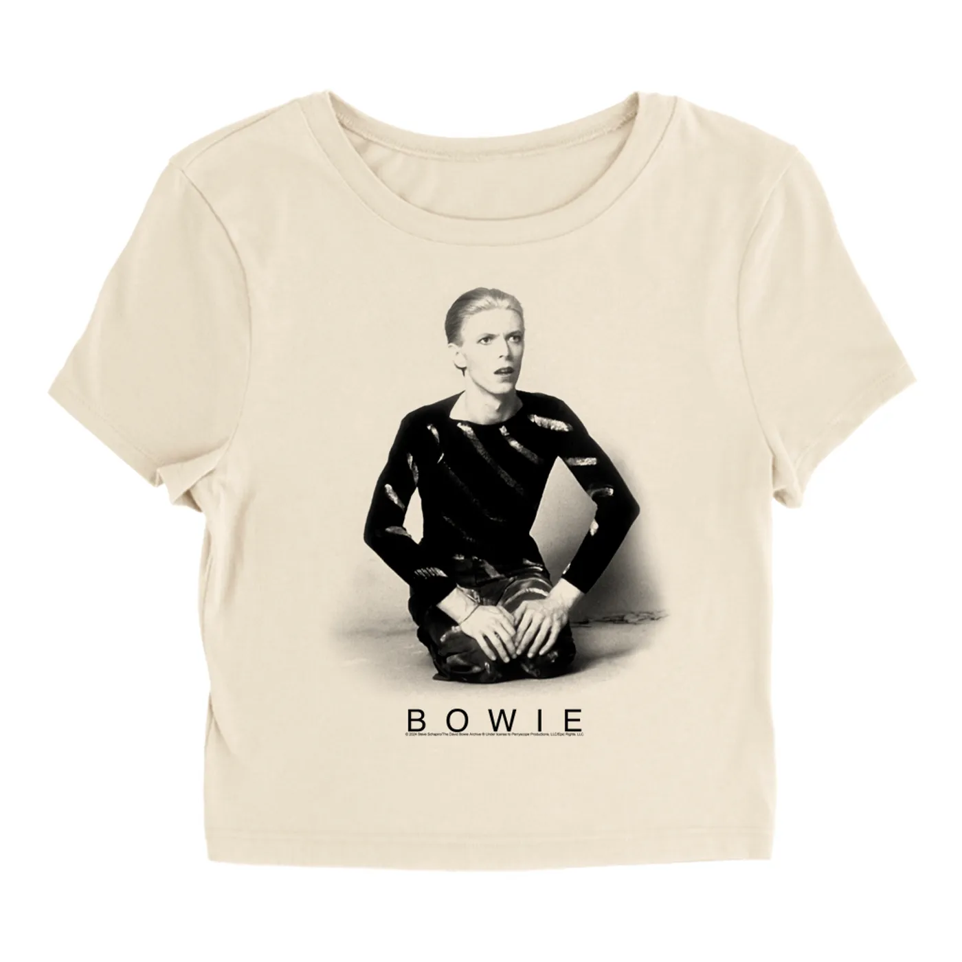 Genesis David Bowie Women's T-Shirt | 1974 Black And White Photo David Bowie Baby Tee