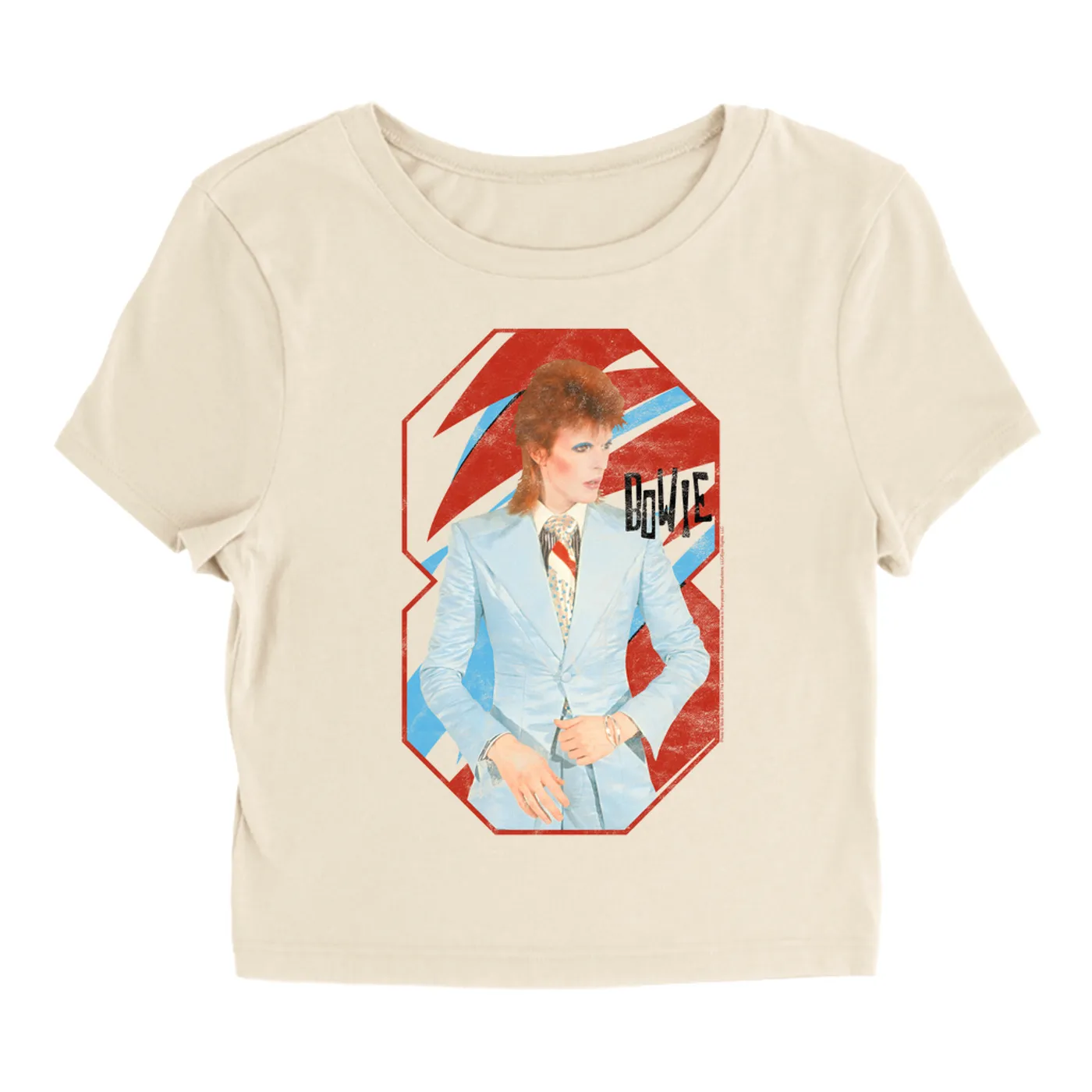 David Bowie Women's T-Shirt | Retro Reissue Aladdin Sane Design David Bowie Baby Tee