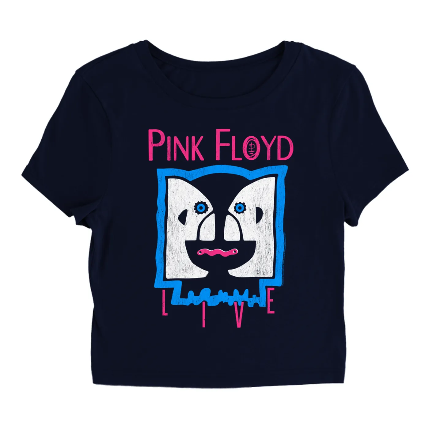 Pink Floyd Women's T-Shirt | Division Bell LIVE Distressed Pink Floyd Baby Tee