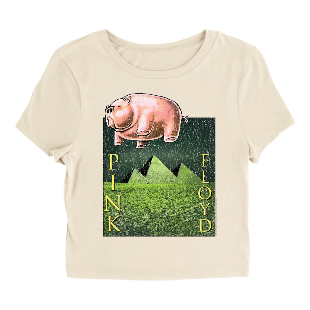 Women's T-Shirt | Animals Meets The Pyramids Distressed Baby Tee