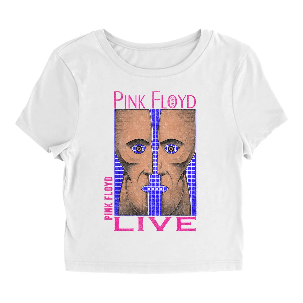 Women's T-Shirt | Neon Blue Pink Division Bell Baby Tee