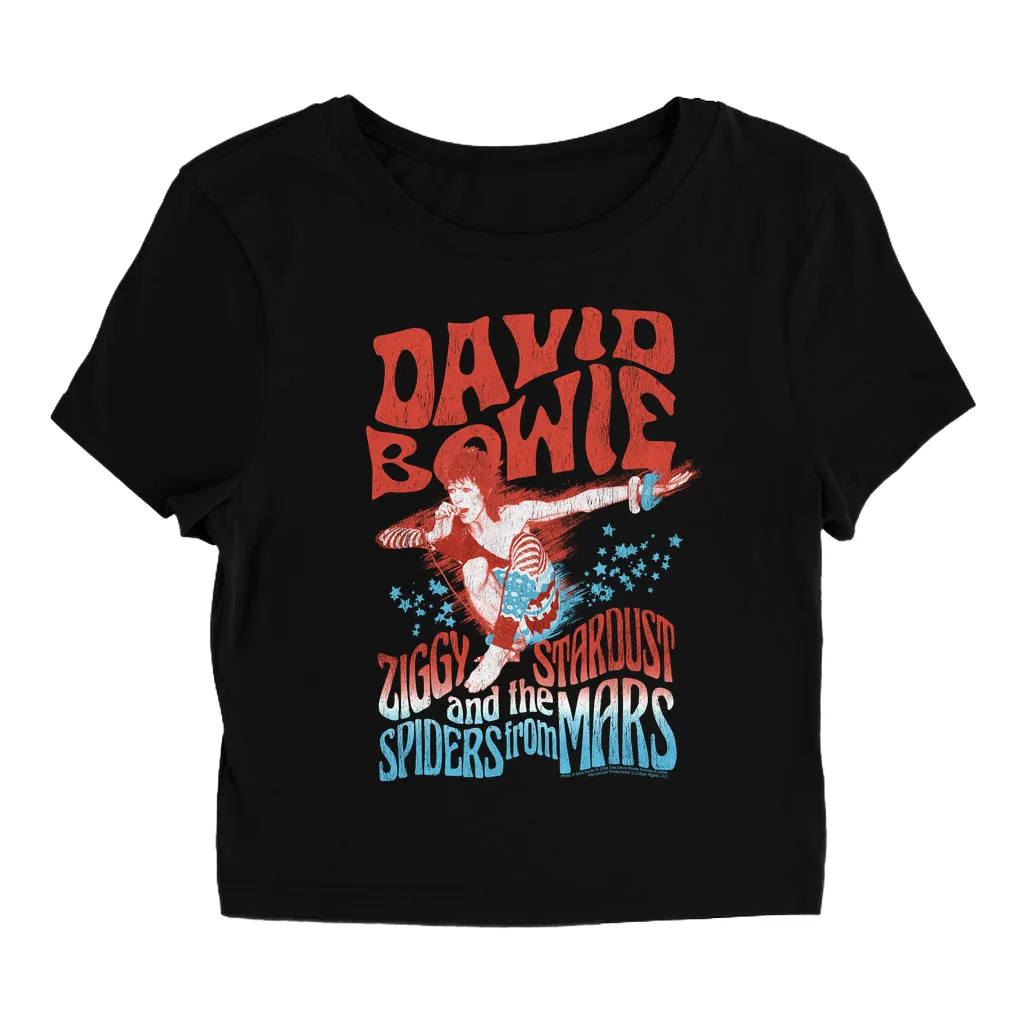 Women's T-Shirt | Red, White, Blue Ziggy Stardust And The Spiders From Mars (Equineop Exclusive) Baby Tee