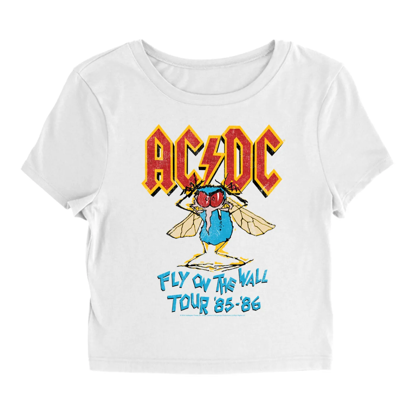 AC/DC Women's T-Shirt | Fly On The Wall Tour 1985-1986 ACDC Baby Tee
