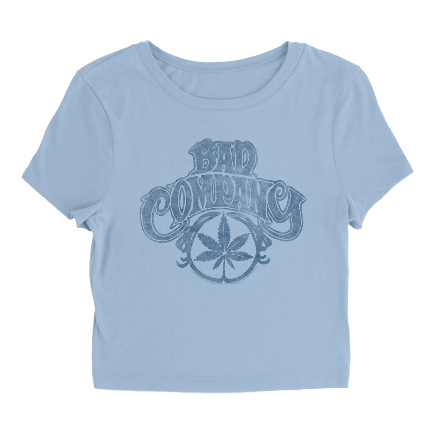Bad Company Women's T-Shirt | Early Smoke Logo Distressed Bad Company Baby Tee