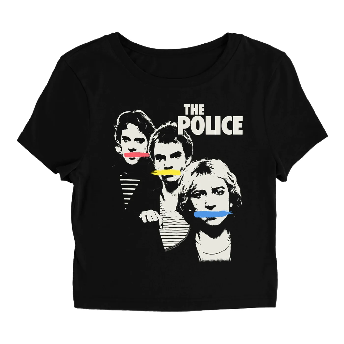 The Police Women's T-Shirt | Synchronicity Trio Lips Sealed The Police Baby Tee