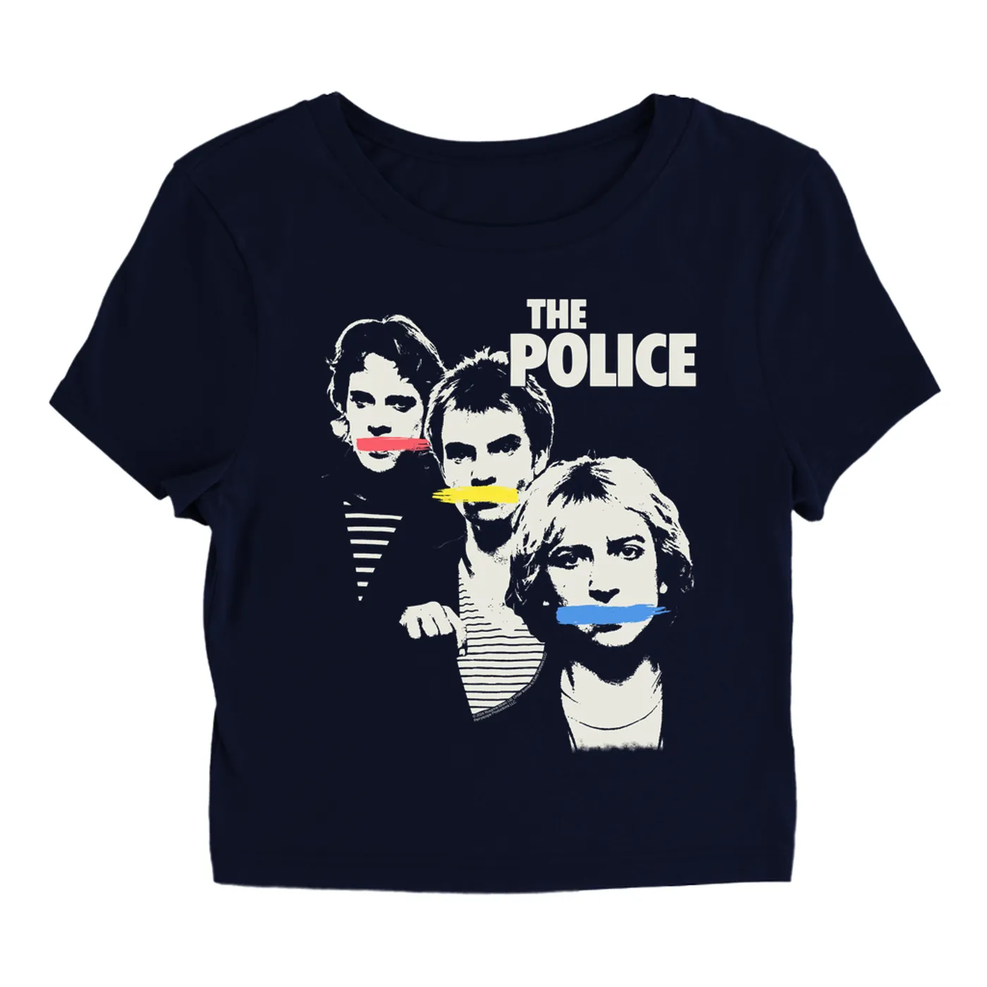The Police Women's T-Shirt | Synchronicity Trio Lips Sealed The Police Baby Tee