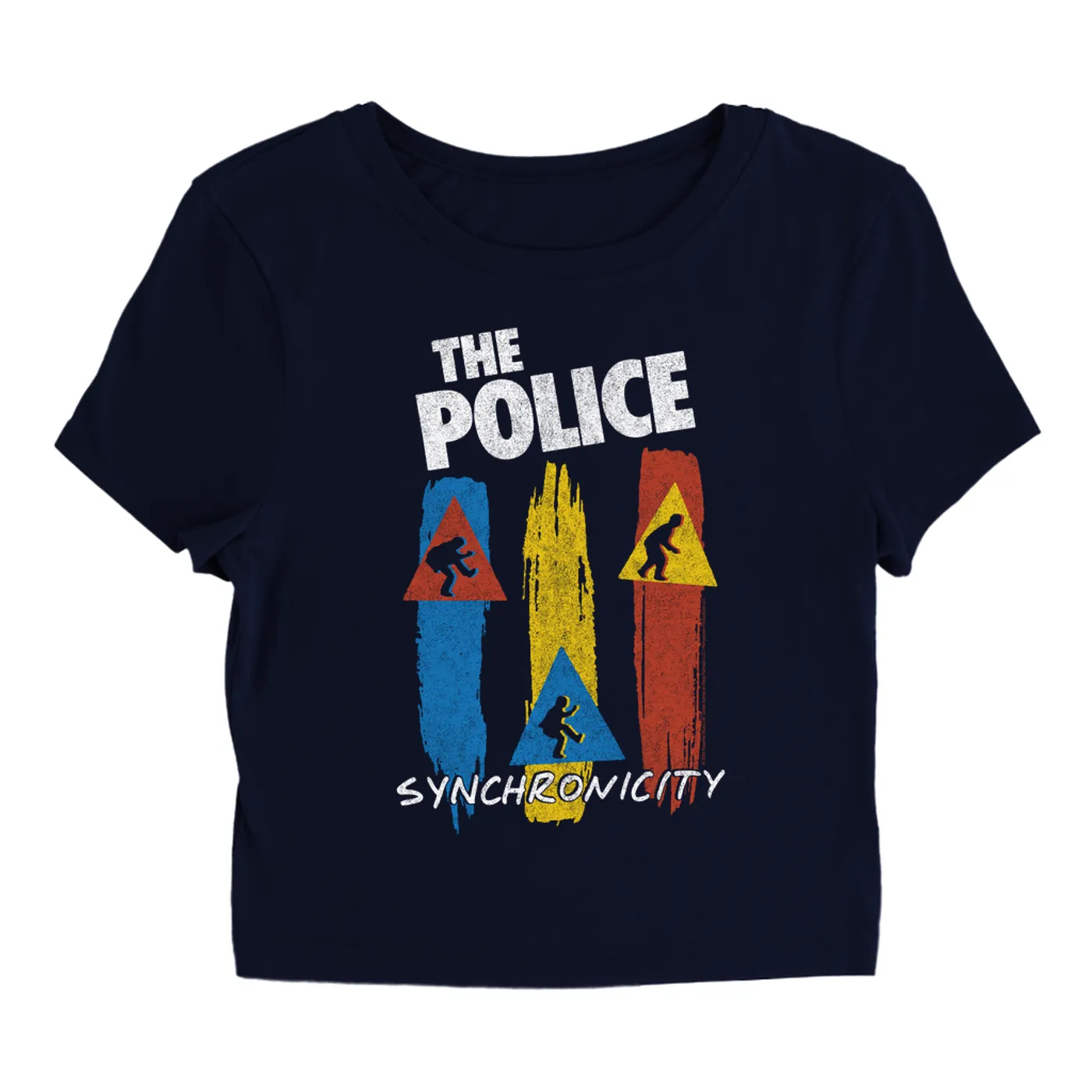 The Police Women's T-Shirt | Synchronicity Distressed 1983 Album Design The Police Baby Tee