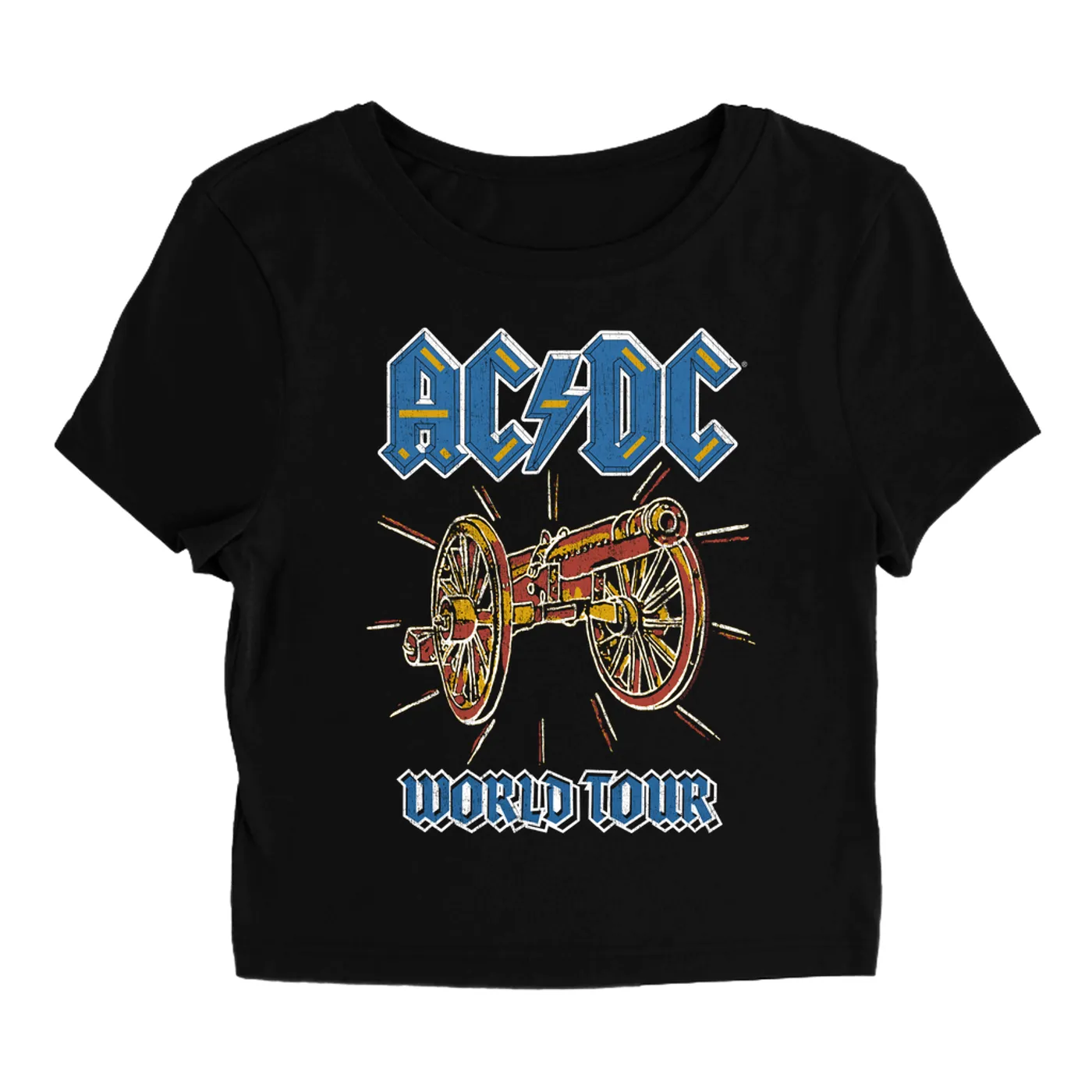 AC/DC Women's T-Shirt | World Tour For Those About To Rock Cannon Image ACDC Baby Tee