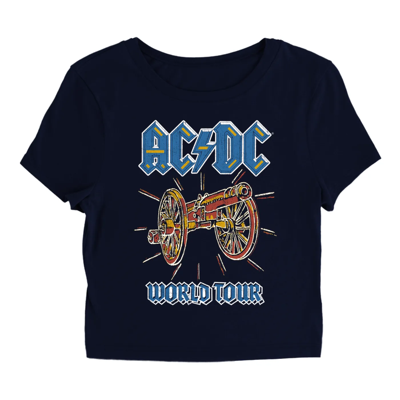 AC/DC Women's T-Shirt | World Tour For Those About To Rock Cannon Image ACDC Baby Tee